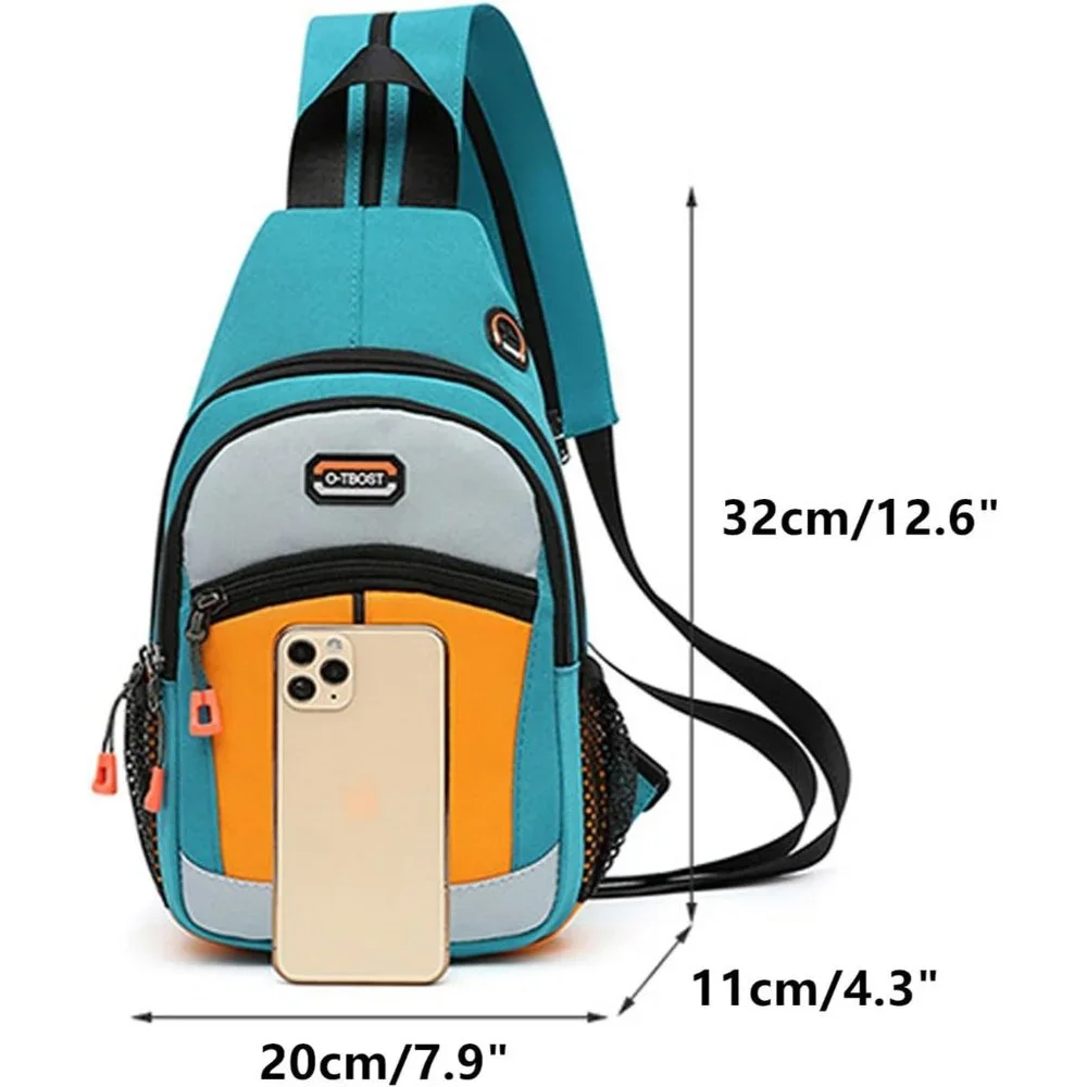Teal and Orange Crossbody Bag - Picture 3 of 7